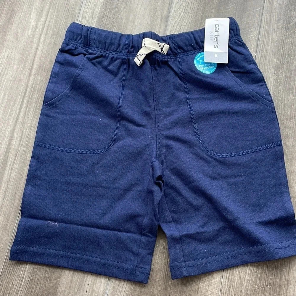 Carter’s Boys 100% Cotton Shorts w/ Functional Drawcord. NWT Multiple color/size - Picture 5 of 5